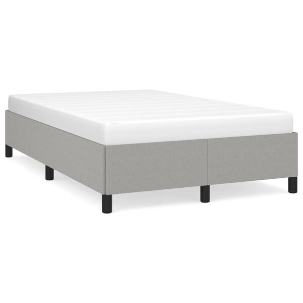 vidaXL Cadre de lit Gris clair 120x200 cm Tissu