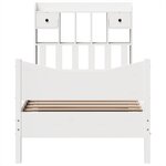 vidaXL Cadre de lit sans matelas blanc 75x190 cm bois de pin massif