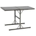 vidaXL Ensemble à manger d'extérieur 7Pièces coussins Résine tressée Gris