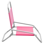 vidaXL Chaises de plage pliables lot de 2 Rose Tissu