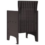 vidaXL Chaise de jardin 4 Pièces Marron 53 x 49 x 85 cm PP