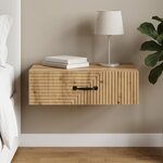 vidaXL Table d'appoint murale 59 x 34 5 x 17 cm Bois d'ingénierie