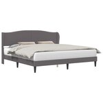 vidaXL Cadre de lit avec tête de lit Gris 180 x 200 cm Simili cuir