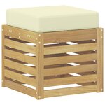 vidaXL Banc de Jardin Bois d'Acacia Massif Blanc