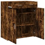 vidaXL Buffet chêne fumé 80x42 5x93 cm bois d'ingénierie