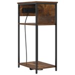 vidaXL Cabinet de chevet Chêne fumé 28.1 x 40.9 x 75 cm