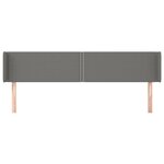 vidaXL Tête de lit avec oreilles Gris foncé 203x16x78/88 cm Tissu