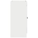 vidaXL Armoire sous évier de salle de bain Blanc brillant