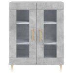 vidaXL Buffet haut Gris béton 69 5x34x180 cm Bois d'ingénierie