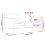 vidaXL Canapé à 3 places tissu taupe