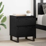 vidaXL Cabinet de chevet Chêne noir 40 x 35 x 50 cm Bois d'ingénierie