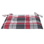 vidaXL Chaises de jardin avec coussins motif carreaux 8Pièces Teck massif