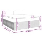 vidaXL Sommier à lattes de lit avec matelas Noir 180x200 cm Tissu