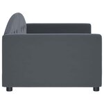 vidaXL Lit de repos gris foncé 90x190 cm velours