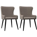 vidaXL Chaises à manger lot de 2 taupe tissu