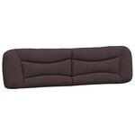 vidaXL Coussin de tête de lit Hvar marron foncé 200 cm tissu