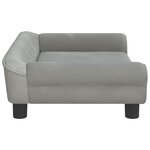 vidaXL Canapé pour enfants gris clair 70x45x26 cm velours