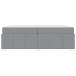 vidaXL Cadre de lit avec matelas Gris clair 200 x 200 cm tissu