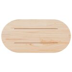 vidaXL Dessus de table 70x35x2 5 cm bois de pin massif ovale