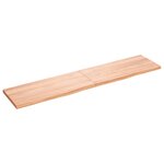 vidaXL Dessus de table marron clair bois chêne massif traité