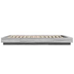 vidaXL Cadre de lit et lumières LED sans matelas sonoma gris 120x190cm