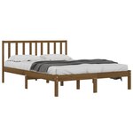 vidaXL Cadre de lit sans matelas marron miel bois pin massif 200x200cm