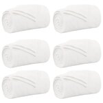 vidaXL Couvertures à jeter 6 Pièces Blanc 150 x 200 cm Toison