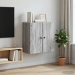 vidaXL Armoire Murale 59 x 31 x 60 cm Bois d'ingénierie Sonoma gris