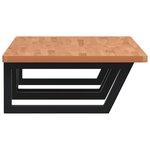 vidaXL Étagère de vasque murale acier et bois massif de hêtre