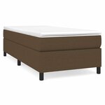 vidaXL Cadre de lit sans matelas marron foncé 100x200 cm tissu