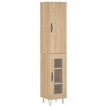 vidaXL Buffet haut Chêne sonoma 34 5x34x180 cm Bois d'ingénierie