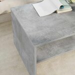 vidaXL Table basse Gris béton 80 x 50 x 40 cm Bois d'ingénierie
