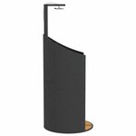 vidaXL Douche d'extérieur noir 100x100x241 5 cm poly rotin bois acacia