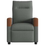 vidaXL Fauteuil inclinable de massage en tissu gris foncé