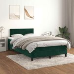 vidaXL Sommier à lattes de lit avec matelas vert foncé 120x190 cm