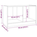 vidaXL Meuble TV Blanc 70x33x42 cm Bois de pin massif