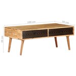 vidaXL Table basse 100x50x39 cm Bois d'acacia solide