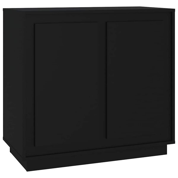 vidaXL Buffet noir 80x34x75 cm bois d'ingénierie