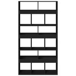 vidaXL Cloison de séparation noir 100x33x187 5 cm bois d'ingénierie