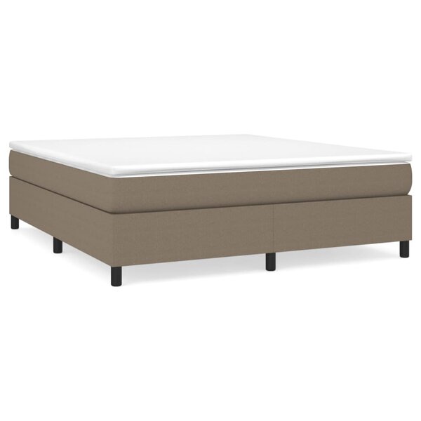 vidaXL Cadre de lit sans matelas taupe 160x200 cm tissu