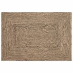 vidaXL Tapis Naturel et noir 120 x 170 cm Jute