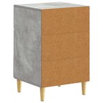 vidaXL Table de chevet Gris béton 43 x 39 5 x 66 5 cm