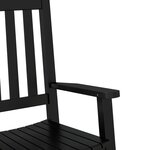 vidaXL Chaise à bascule enfants noir bois de peuplier massif
