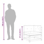 vidaXL Fauteuil Marron 60 cm Tissu