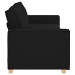 vidaXL Canapé 3 places Noir 180 cm Tissu