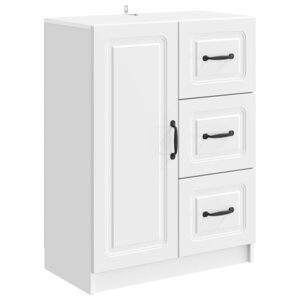 vidaXL Buffet Blanc brillant 66 x 34 5 x 87 cm Bois d'ingénierie