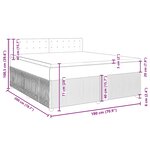 vidaXL Sommier à lattes de lit et matelas Vert foncé 180x200cm Velours