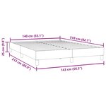 vidaXL Sommier à lattes de lit sans matelas rose 140x210 cm velours