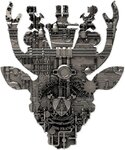 Pièce de monnaie en Argent 2000 Francs g 62.2 (2 oz) Millésime 2026 Steampunk Allegiance MECH ANTLERS