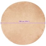 vidaXL Tapis en Peau de Mouton Synthétique Beige 100 x 100 cm